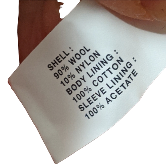 Gap wool blend plaid blazer faux leather wrap button lined preppy busine… - Picture 9 of 12